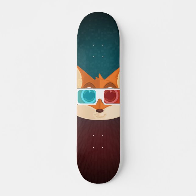 Skateboard Fox - 3D (Devant)