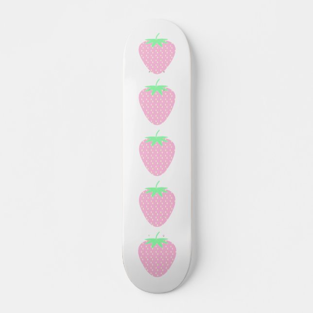 Skateboard Fraise assez rose (Devant)