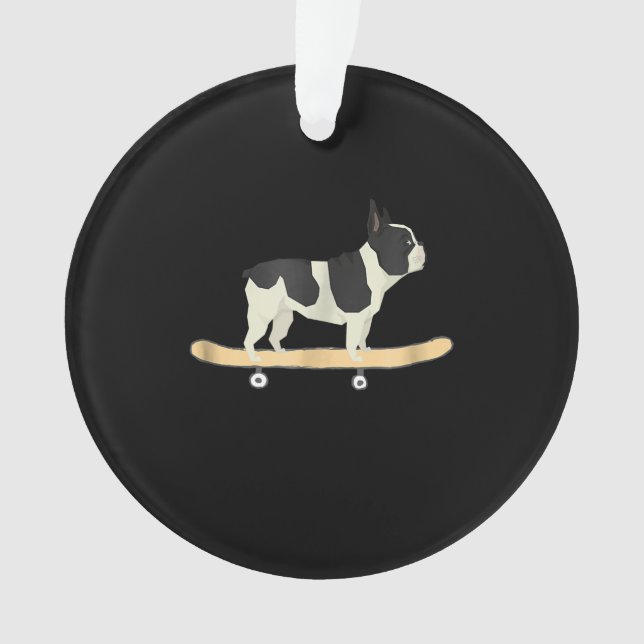 skateboard français bulldog chiot cadeau (devant)
