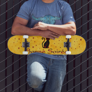 Skateboard Français : Carte de ski Bonne Soiree