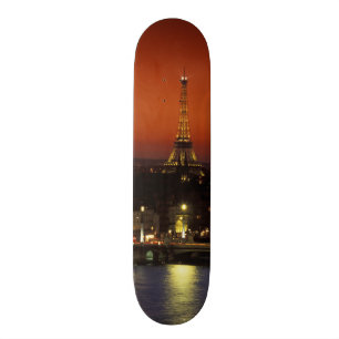 Skateboard France, Paris Sunset vue sur la Tour Eiffel et