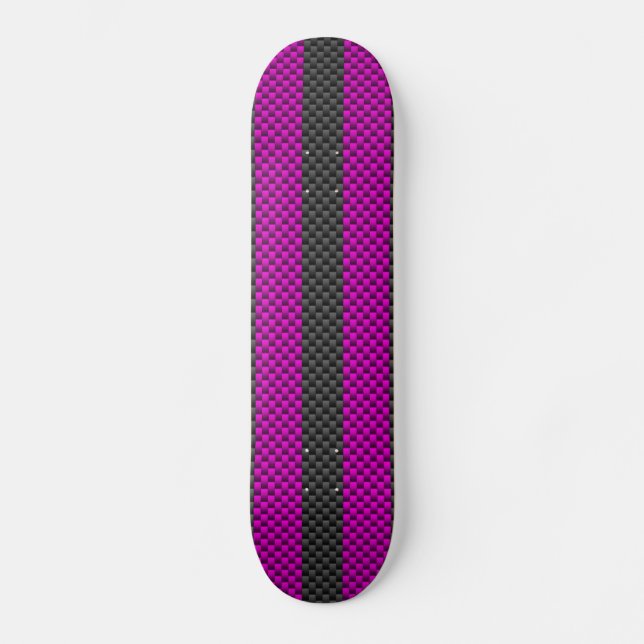Skateboard Frappes de course Fuchsia en fibre de carbone (Recto)