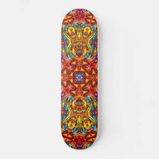 Skateboard Freaky Tiki Rouge Vintage fractal Kaleidoscope