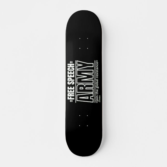 skateboard "FREE SPEECH ARMY 2" (Devant)