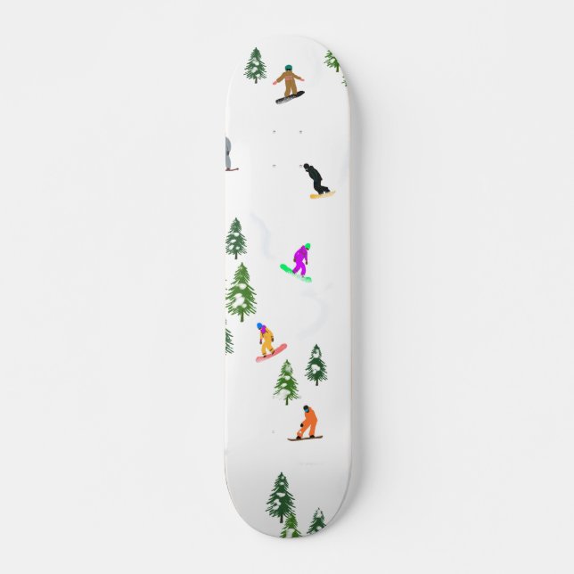 Skateboard Freeride Snowboarder Illustration de snowboard (Devant)