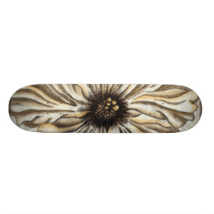 Skateboard Fresque de Flowerhead sur l'arrière - plan