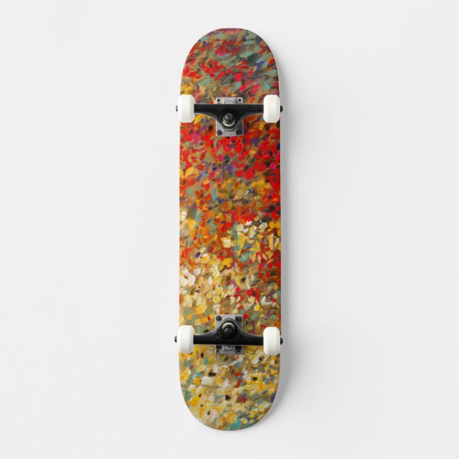 Skateboard Fresque du jardin lumineux des Fleurs sauvages du  (Recto)