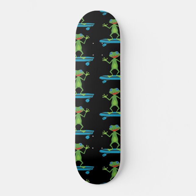 Skateboard Frog Funny Skateboard Amoureux des anim (Recto)
