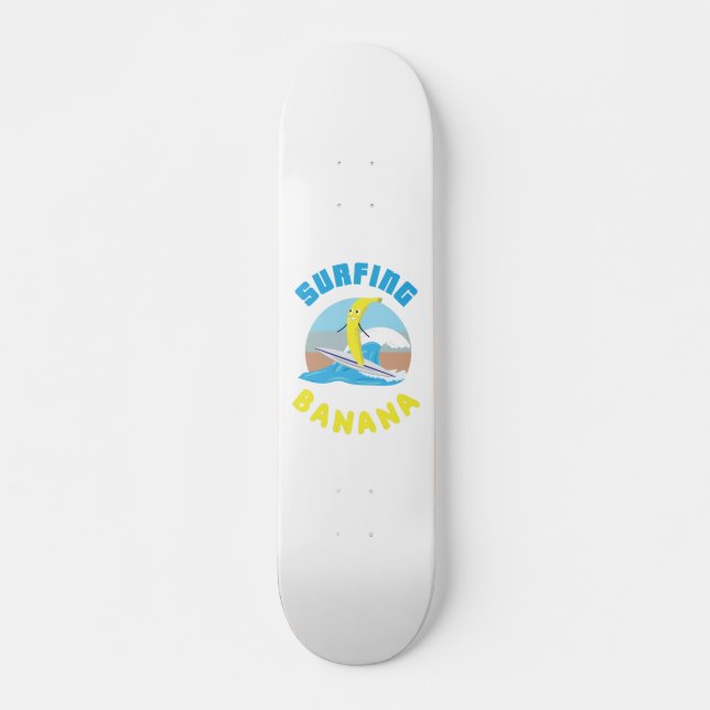 Skateboard Fruit surf banane surf illustration fruit océan (Devant)