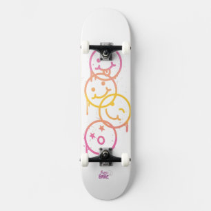 Skateboard Fun Babe : Triple Smiley Cruiser