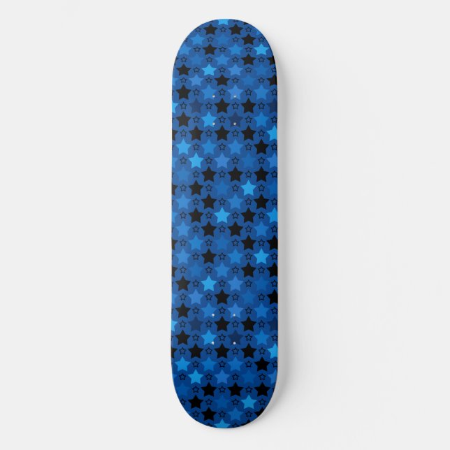 Skateboard Fun Creative Stylish Blue Star Motif (Recto)