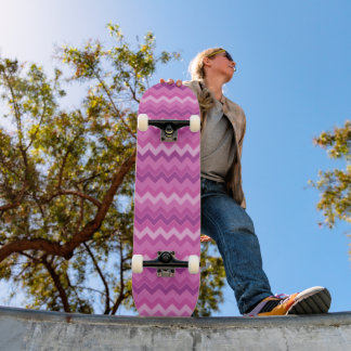 Skateboard Fun Edgy Pink Zig Zag