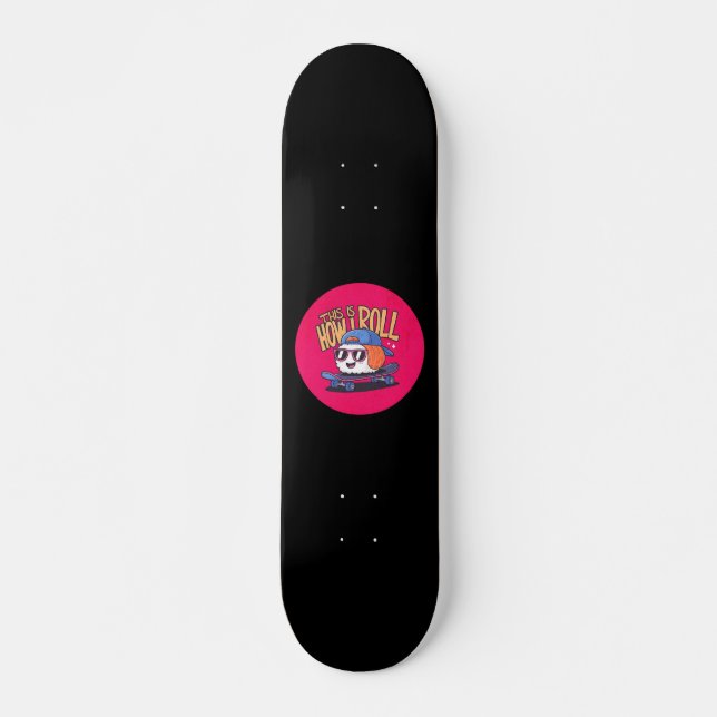 Skateboard Fun Kawaii Sushi sur skate (Devant)