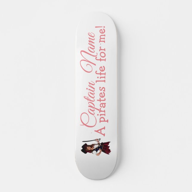 Skateboard Fun Pink Girl (Devant)