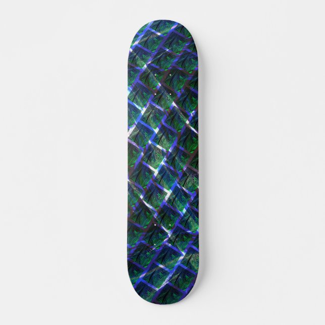 Skateboard Fundo com imagem verde sob grade escura? (Devant)