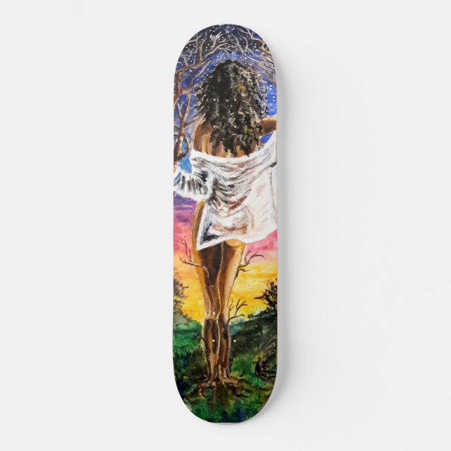 Skateboard Fusion - Peinture aquarelle (Recto)