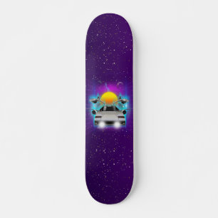 Skateboard Futurisme rétro Volant Voiture Spacilier Synth Vag