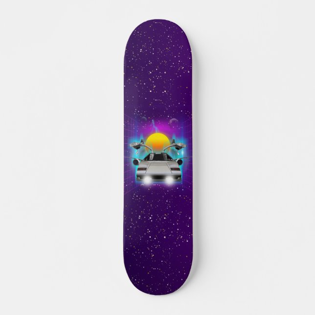 Skateboard Futurisme rétro Volant Voiture Spacilier Synth Vag (Devant)