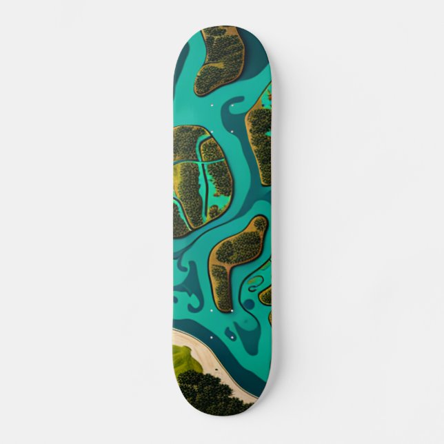 Skateboard Futuristic Marshlands (Recto)