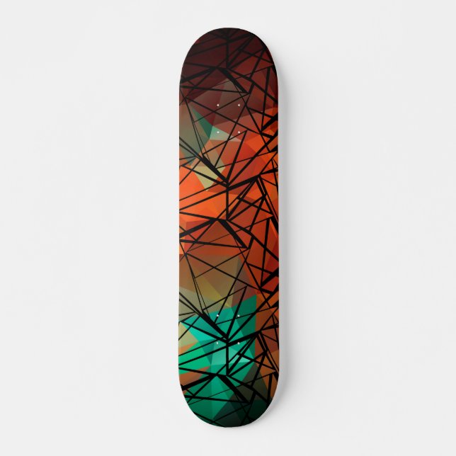 Skateboard FuzzyFoxArt, polygone (Devant)