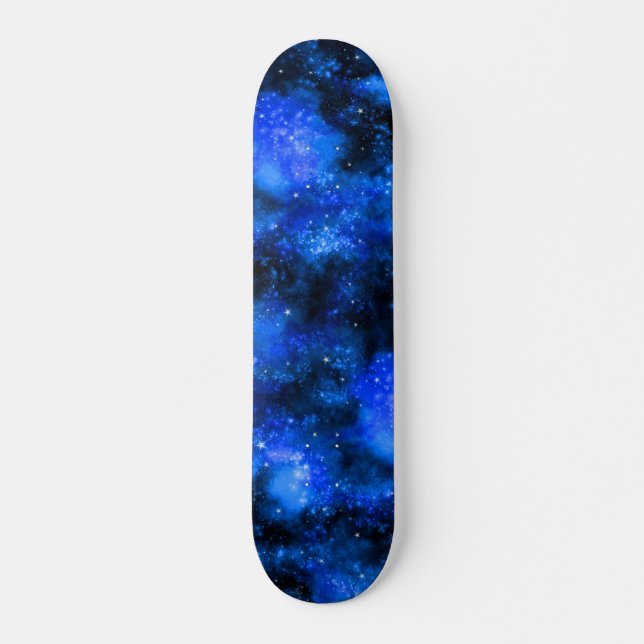 Skateboard Galaxie bleue Espace cosmique (Devant)