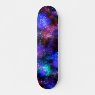 Skateboard Galaxie colorée Espace cosmique