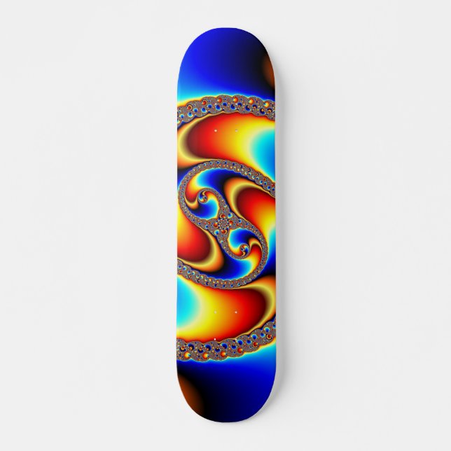 Skateboard Galaxie spirale - Art fractal (Devant)