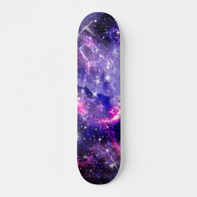 Skateboard Galaxie, Univers, Étoiles, Motif cadeau spatial (Devant)