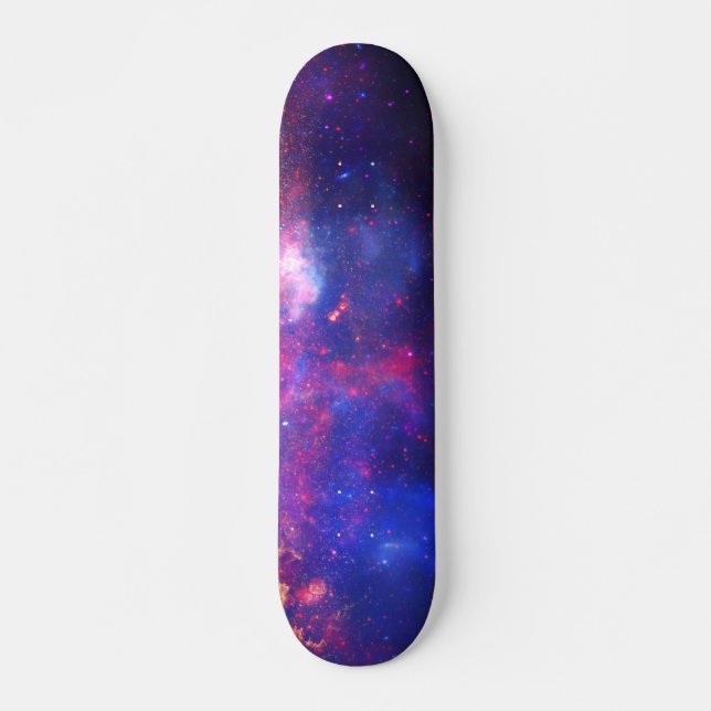 Skateboard Galaxy Stars Universe Sky Blue Space Skateb cosmiq (Devant)