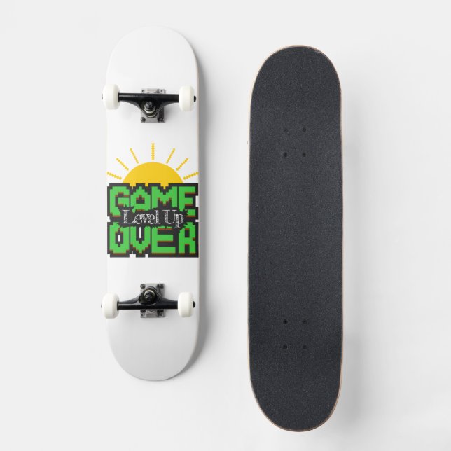 Skateboard Game Over, Revive retro games with, level up (Recto)