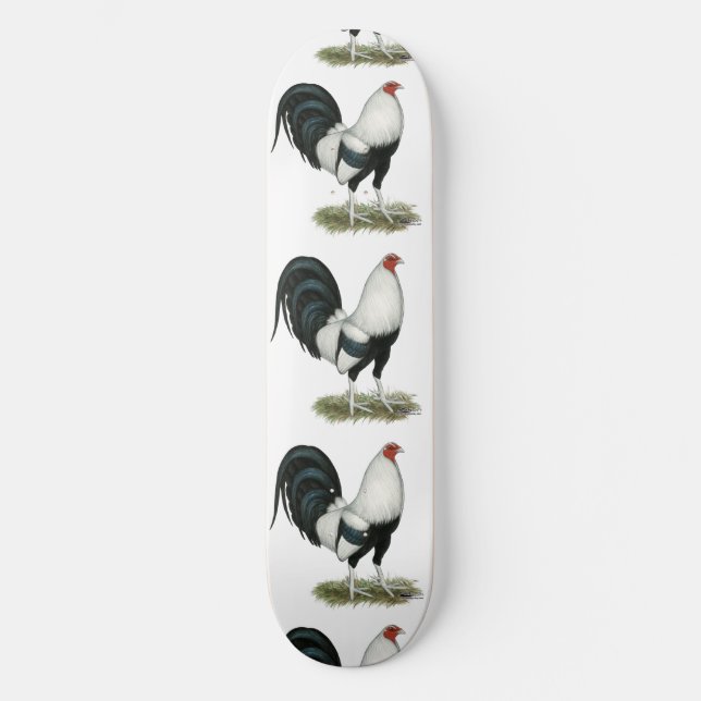 Skateboard Gamecock argenté (Recto)