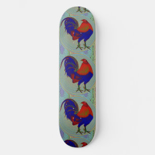 Skateboard Gamecock : Coq impressionniste