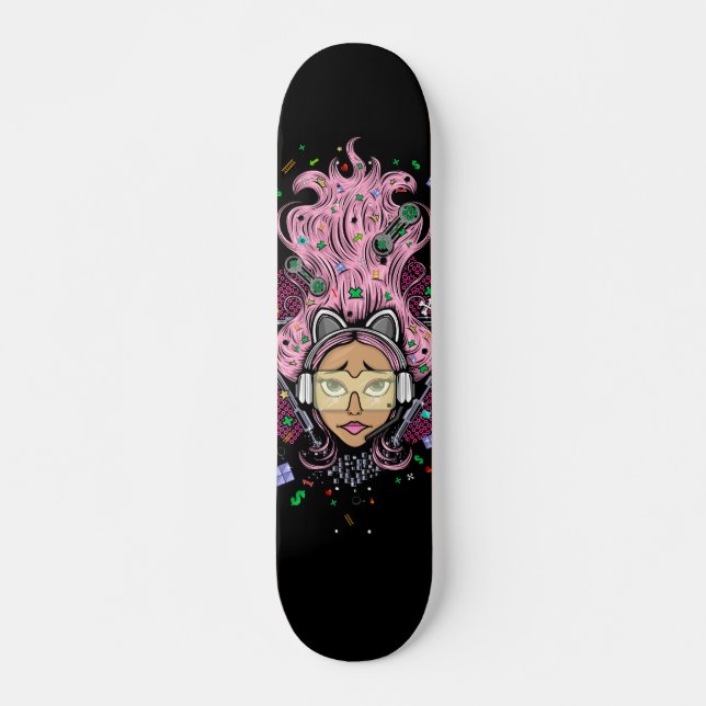 Skateboard Gamer fille (Devant)