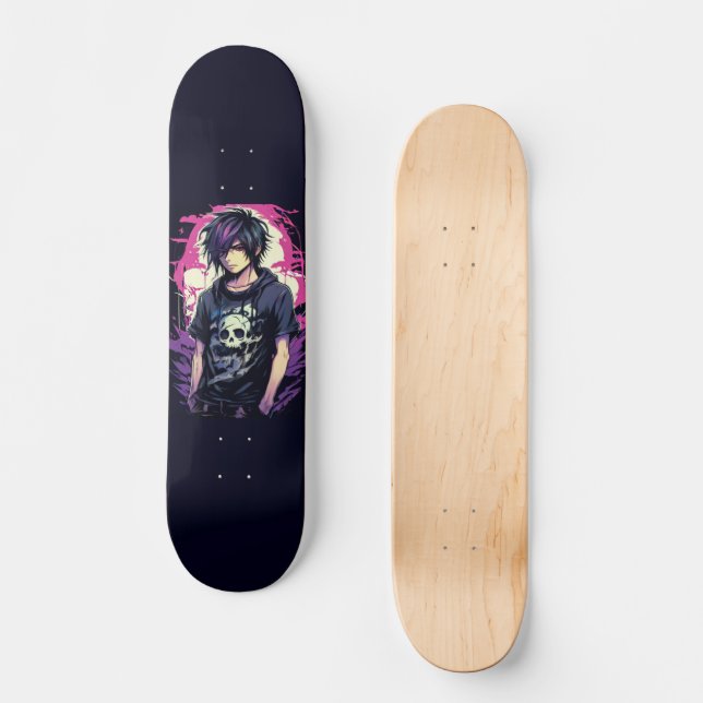 Skateboard Garçon Anime (Recto)