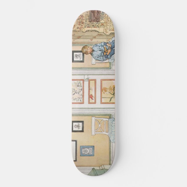 Skateboard Garçon assis dans le coin (par Carl Larsson) (Recto)