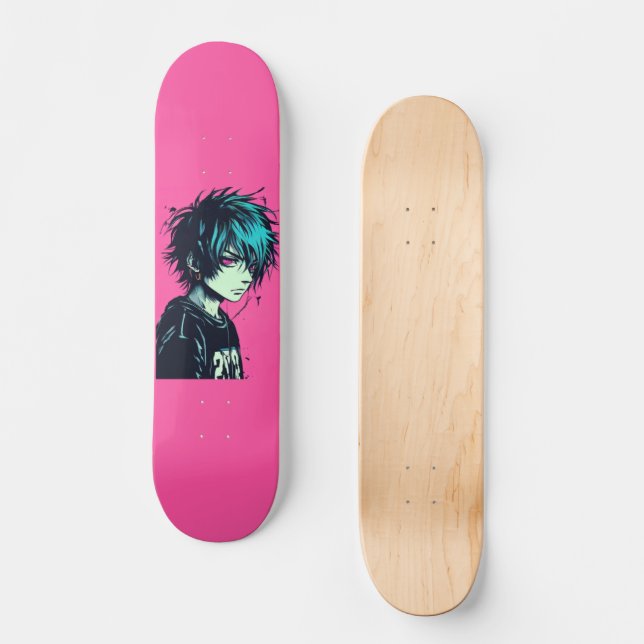 Skateboard Garçon Emo (Recto)
