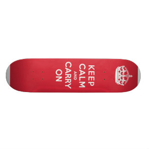 Skateboard Gardez le calme et continuez