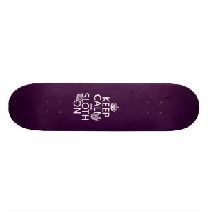 Skateboard Gardez le calme et la paresse dessus
