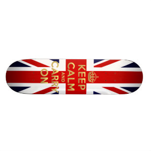 Skateboard Gardez le drapeau britannique calme Union Jack
