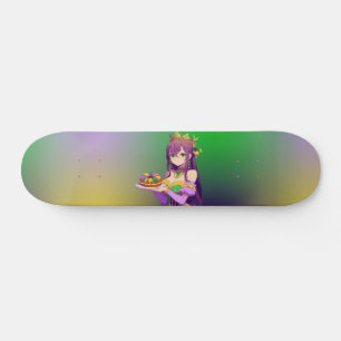 Skateboard Gâteau Anime Mardi Gras King