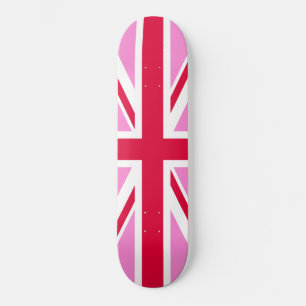 Skateboard GAY PRIDE britannique (Union Jack rose) (Drapeau b
