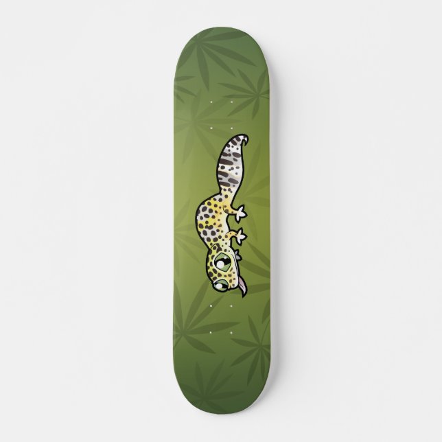 Skateboard Gecko léopard de dessin animé (Devant)