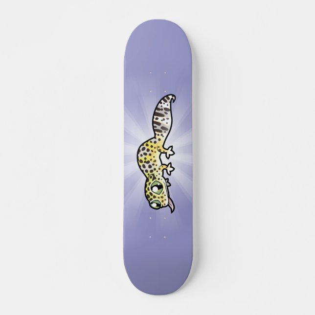 Skateboard Gecko léopard de dessin animé (Devant)