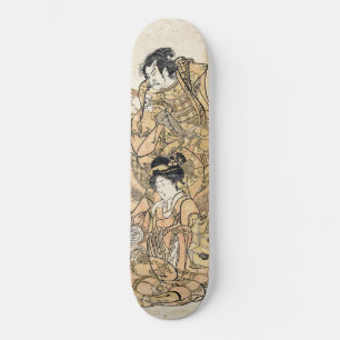 Skateboard Geisha et samurai ukiyo-e japonais orientaux
