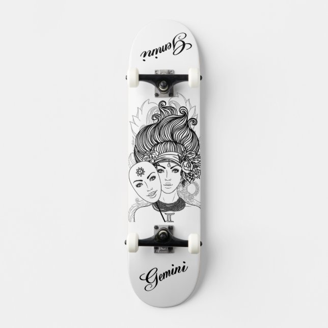 Skateboard Gemini Masqué Lady Zodiac (Recto)