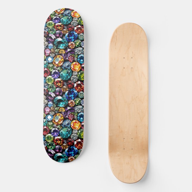 Skateboard Gemmes Bijoux et pierres précieuses (Recto)