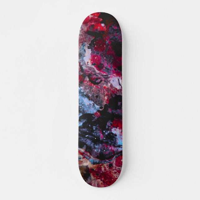 Skateboard Géode cristal Red Agate Abstrait (Devant)