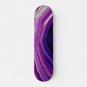 Skateboard Géode violette à torsion tombante