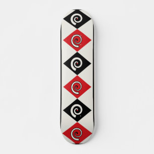 Skateboard Geometric Diamond Spiral