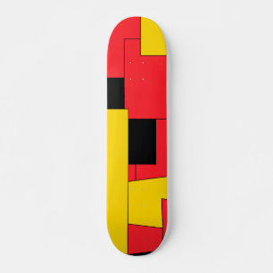 Skateboard Geometric Pleasure in Bright Colors